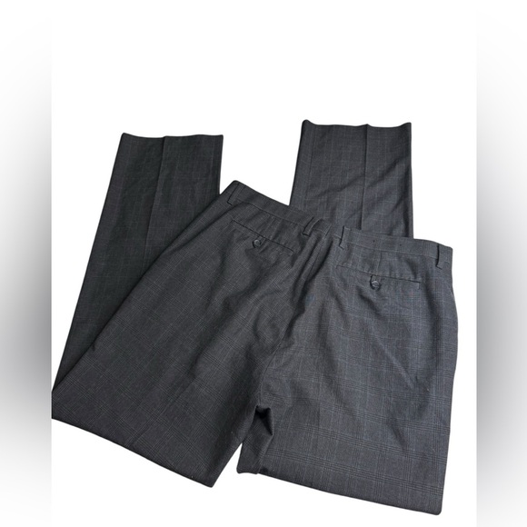 Banana Republic Mens 36x34 Tailored Slim Fit Straight Pants Navy Blue Flat Dress - Picture 3 of 7